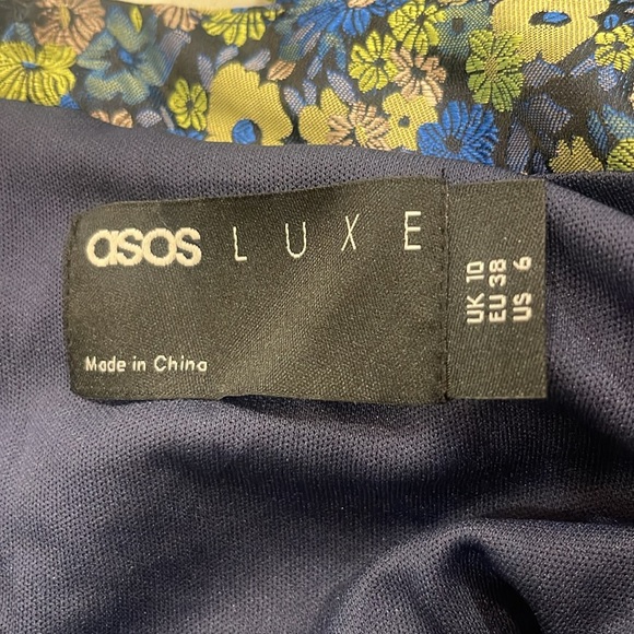 ASOS LUXE Puff Sleeve Corset Dress - Picture 4 of 4